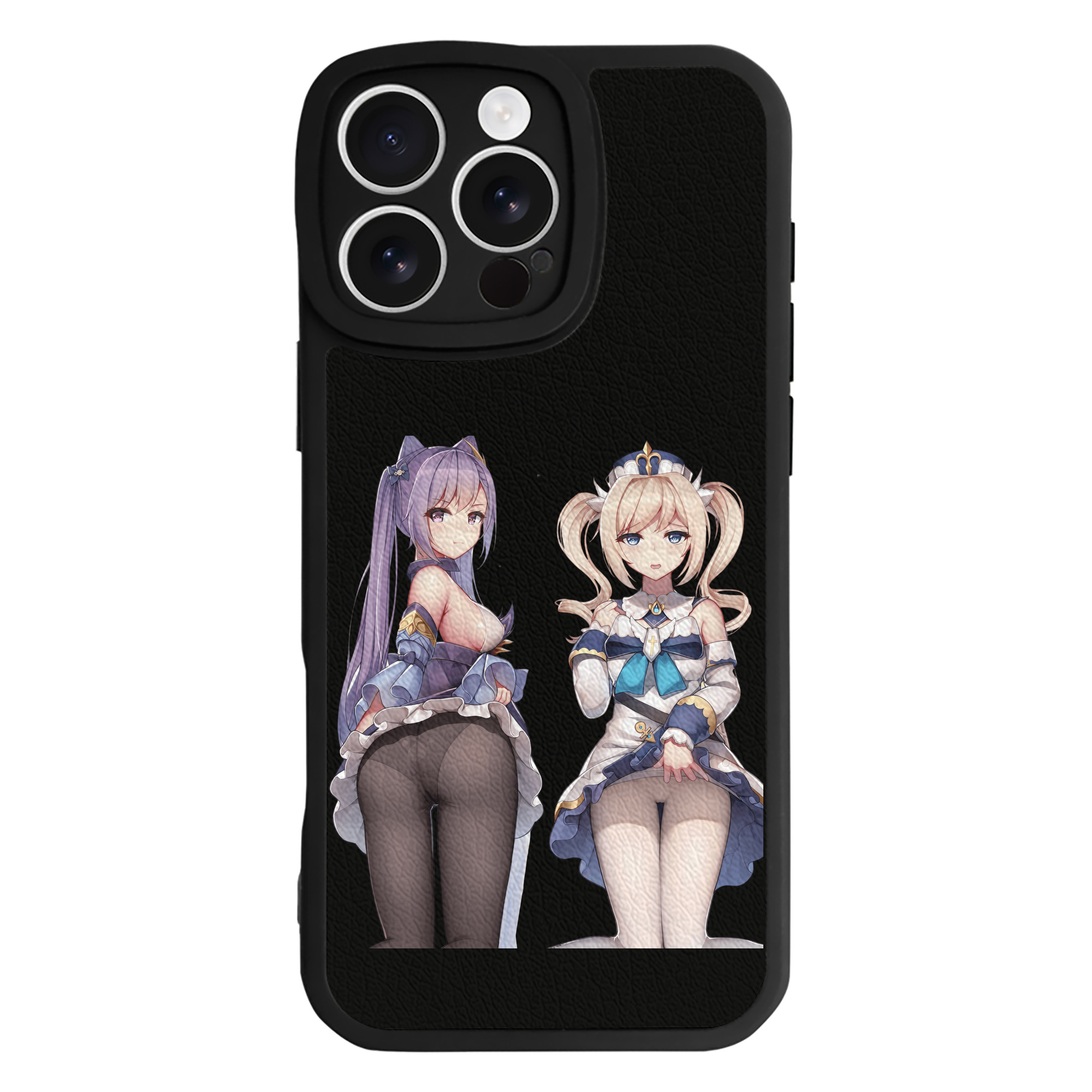 げんし神 刻晴 こくせい genshin Kokusei 【iPhone 16シリーズ対応】シリコンスマホケース（レザー調） 材質：シリコン
